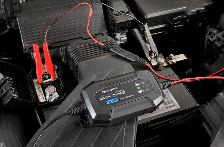 Battery Charger In Car Shot