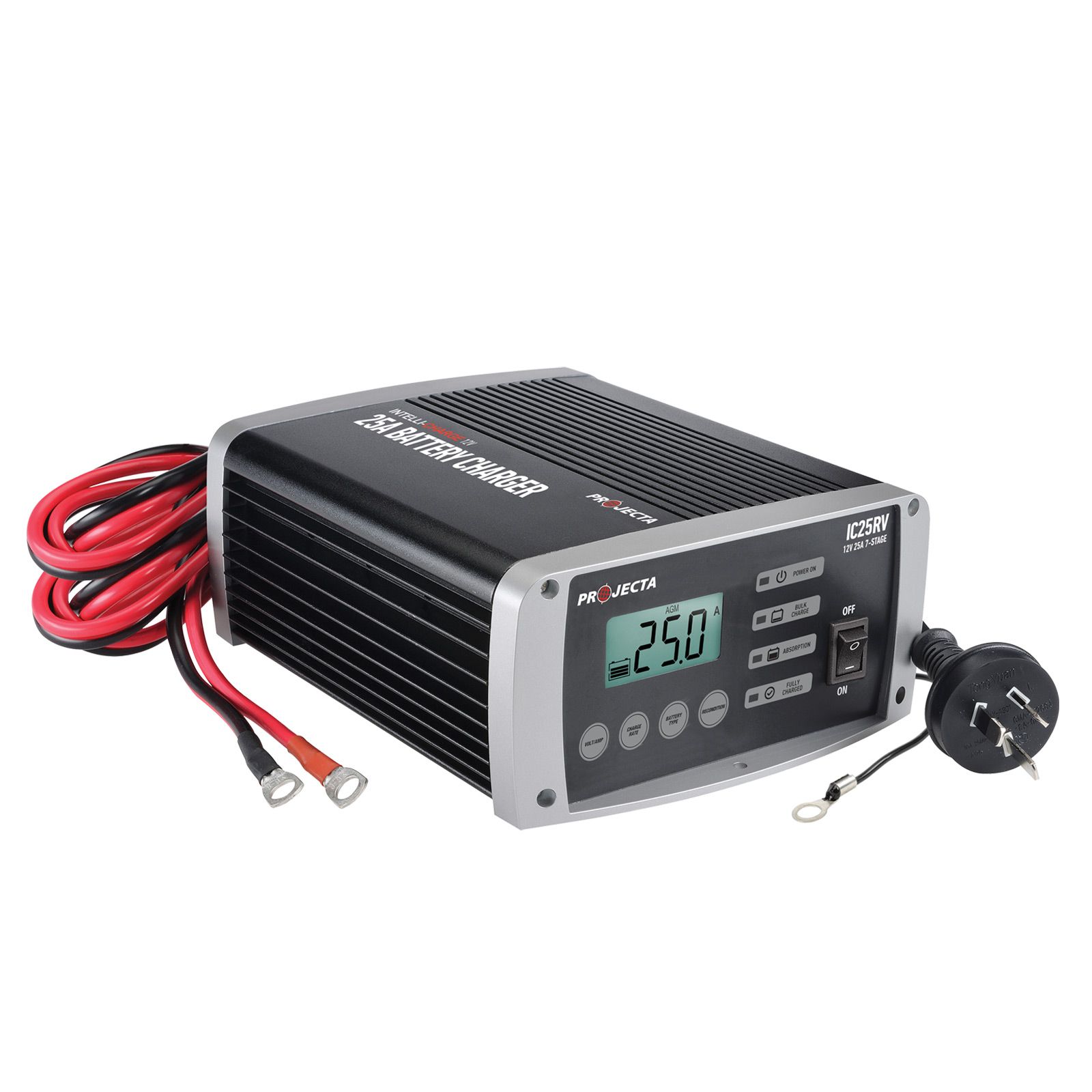 12V Automatic RV 25 Amp 7 Stage Battery Charger Multi Chemistry Lithium