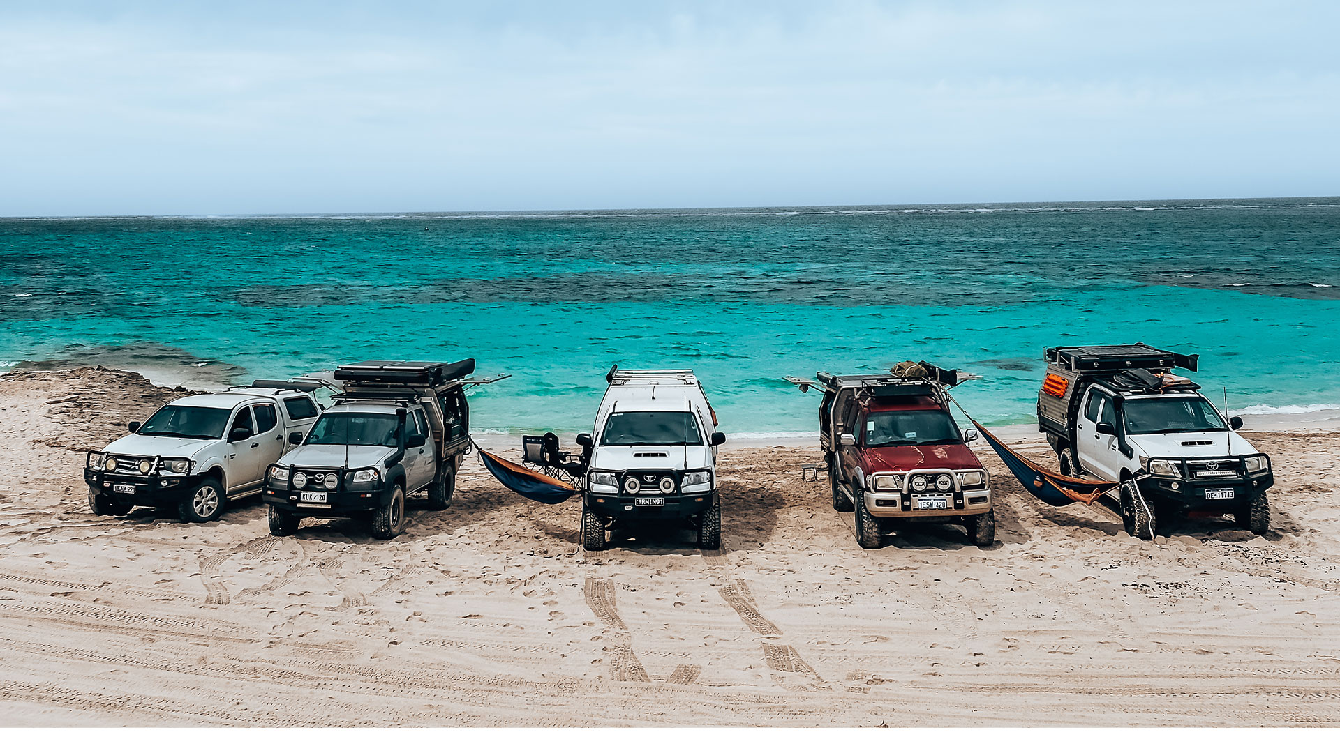 4x4 on Beach with Battery Monitor Installed